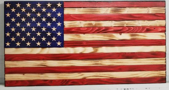 Wooden American Flag