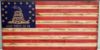 American Flag with coiled snake embedded in the stars
