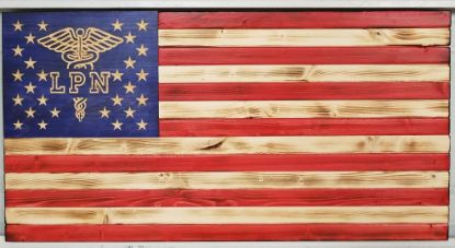 Picture of Carved Licensed Practical Nurse (LPN) Flag