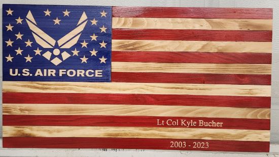 Picture of Carved Air Force Flag